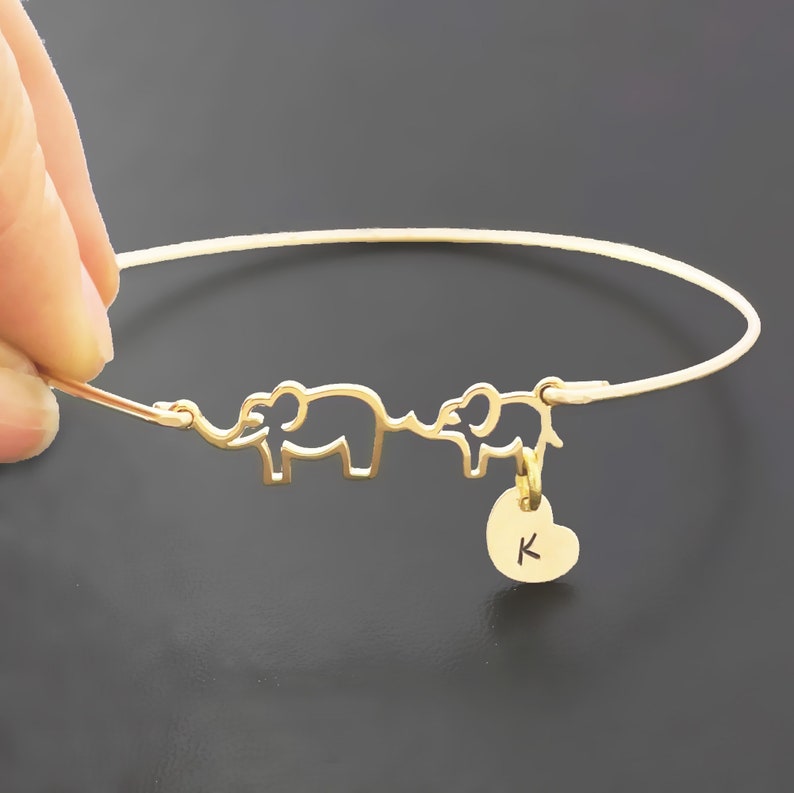 Grandma & First Grandchild Elephant Bracelet New Grandma Gift Unique Mothers Day Gift Jewelry from Baby Grandson Granddaughter Kid Grandkid image 2