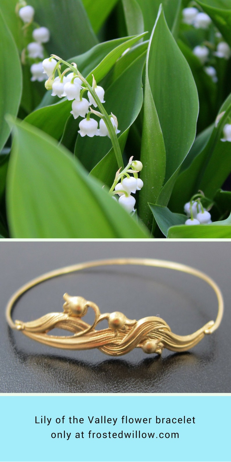 Lily Bracelet Lily of the Valley Jewelry Lily Jewelry Flower Etsy