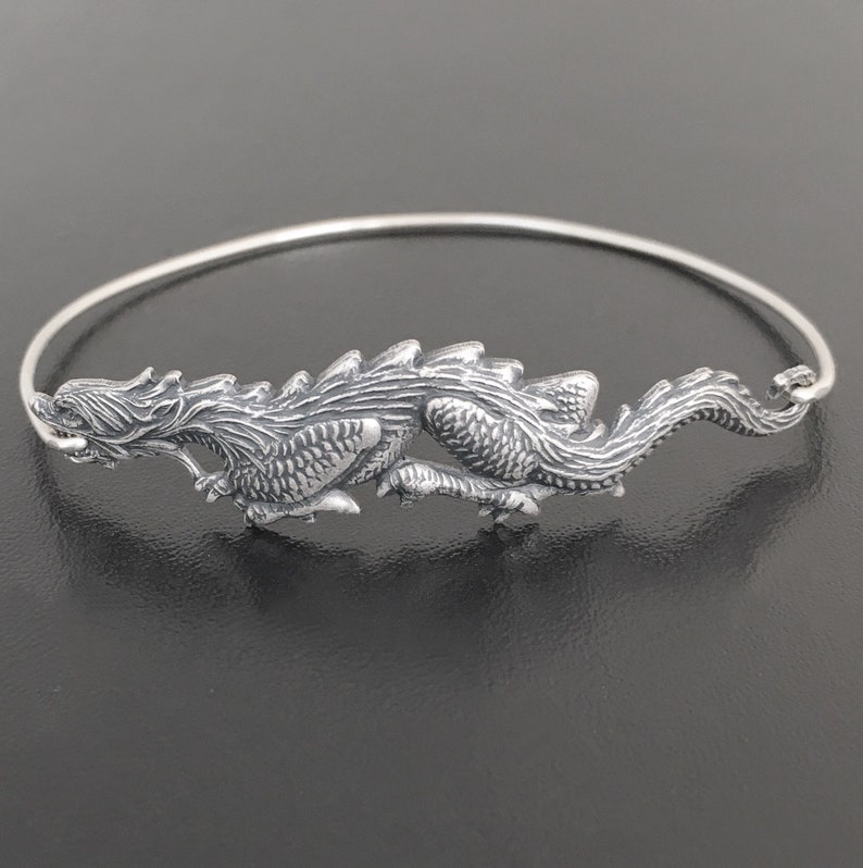 Dragon Bracelet for Women Dragon Jewelry Chinese New Year Bracelet Chinese New Year Gift Chinese Jewelry Theme Mystical Dragon Lover Gift Sterling Silver