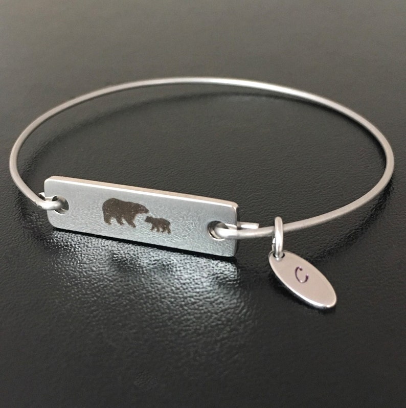 Mama Bear Bracelet with Charms Mom Jewelry Personalized Gift Mom Gift Idea Mothers Day Gift Mom Birthday Gift from Daughter Son Husband Kids image 4