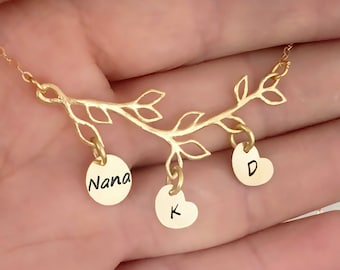 Nana Necklace Family Tree Necklace Nana Mothers Day Gift Sterling Silver or Gold Plated Branch Nana Birthday Gift Nana Gift from Grandkids