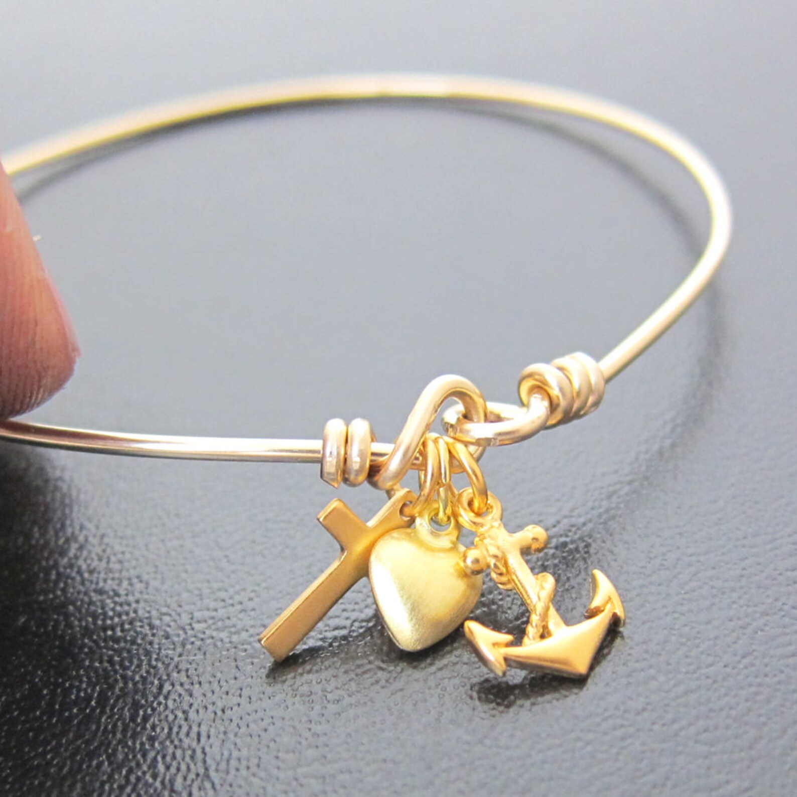 Faith Hope Love Bangle Bracelet for Women Faith Gift for Her Etsy