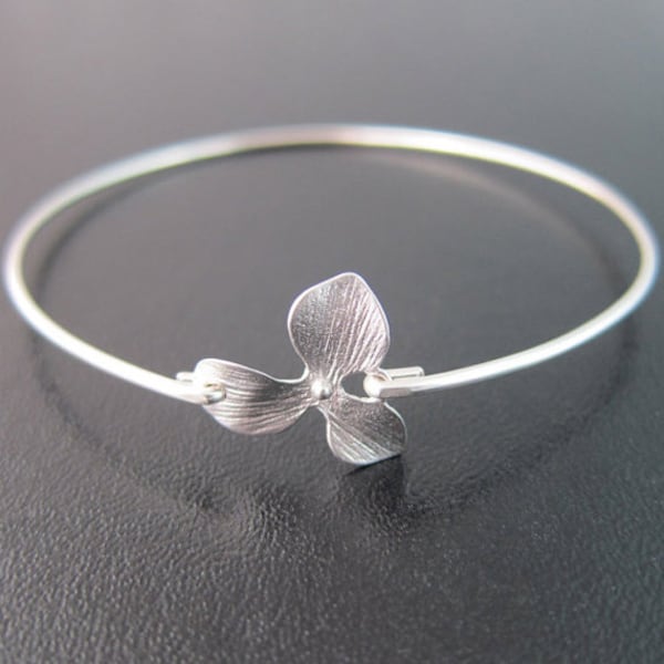Orchid Bracelet, Orchid Jewelry Orchid Bangle Delicate Bracelet Dainty Bracelet Bridesmaid Bracelet Flower Bracelet Flower Jewelry for Women