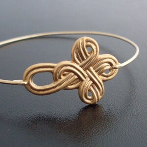 Nautical Knot Bracelet Gold Tone, Sailor Knot Bracelet, Infinity Knot Bracelet, Sailors Knot Jewelry, Sailor Bracelet image 2