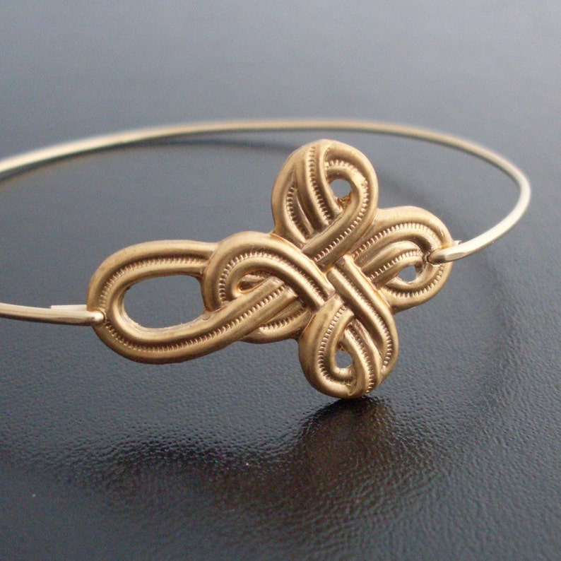 Nautical Knot Bracelet Gold Tone, Sailor Knot Bracelet, Infinity Knot Bracelet, Sailors Knot Jewelry, Sailor Bracelet image 2