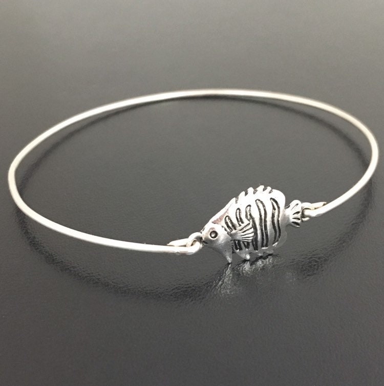 Fish Jewelry Fish Bracelet Ocean Jewelry Fishing Bangle | Etsy