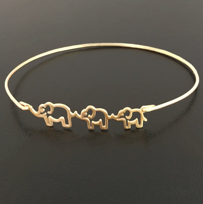 Mom with Baby Elephant Initial Bracelet Mothers Day Gift for Young Mom Elephant Gift Her Mothers Day Bracelet for Daughter or your Sister image 5