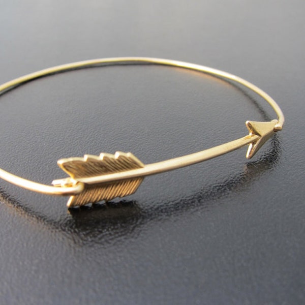 Arrow Bracelet, Gold, Arrow Jewelry, Gold Bangle Bracelet, Gold Bracelet, Gold Jewelry, Arrow Bangle Bracelet