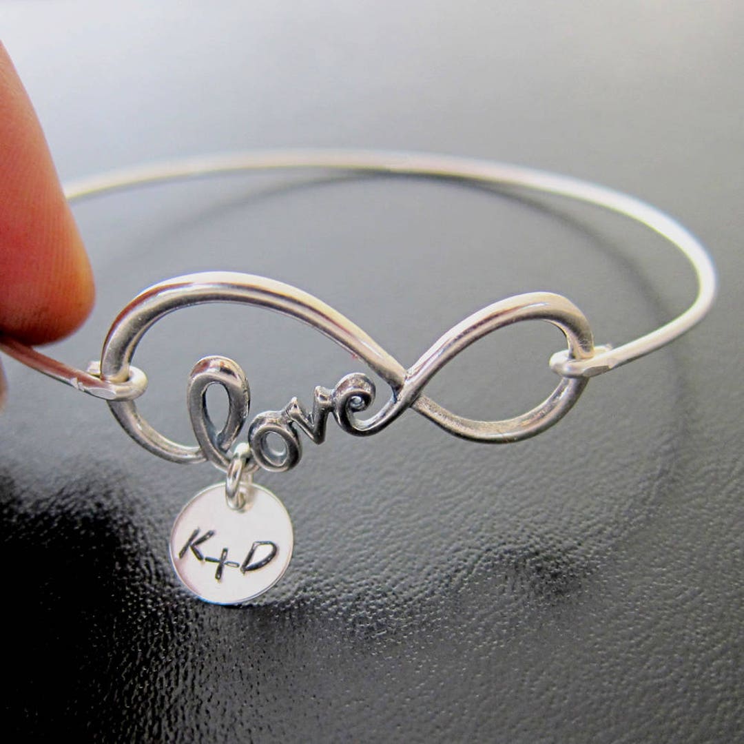 Love Infinity Bracelet Girlfriend Gift Idea Personalize Valentine
