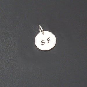 Add a custom initial charm to a bangle you order from my shop 14k Gold Filled or Sterling Silver Personalized Initial Charm Monogram Initial