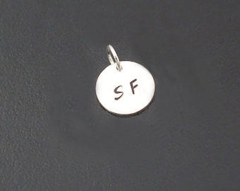 Add a custom initial charm to a bangle you order from my shop 14k Gold Filled or Sterling Silver Personalized Initial Charm Monogram Initial