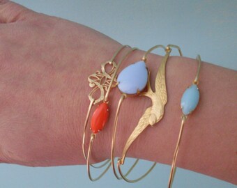 Silver Dainty Delicate Bracelet Thin Bangle Intricate Bracket Gift