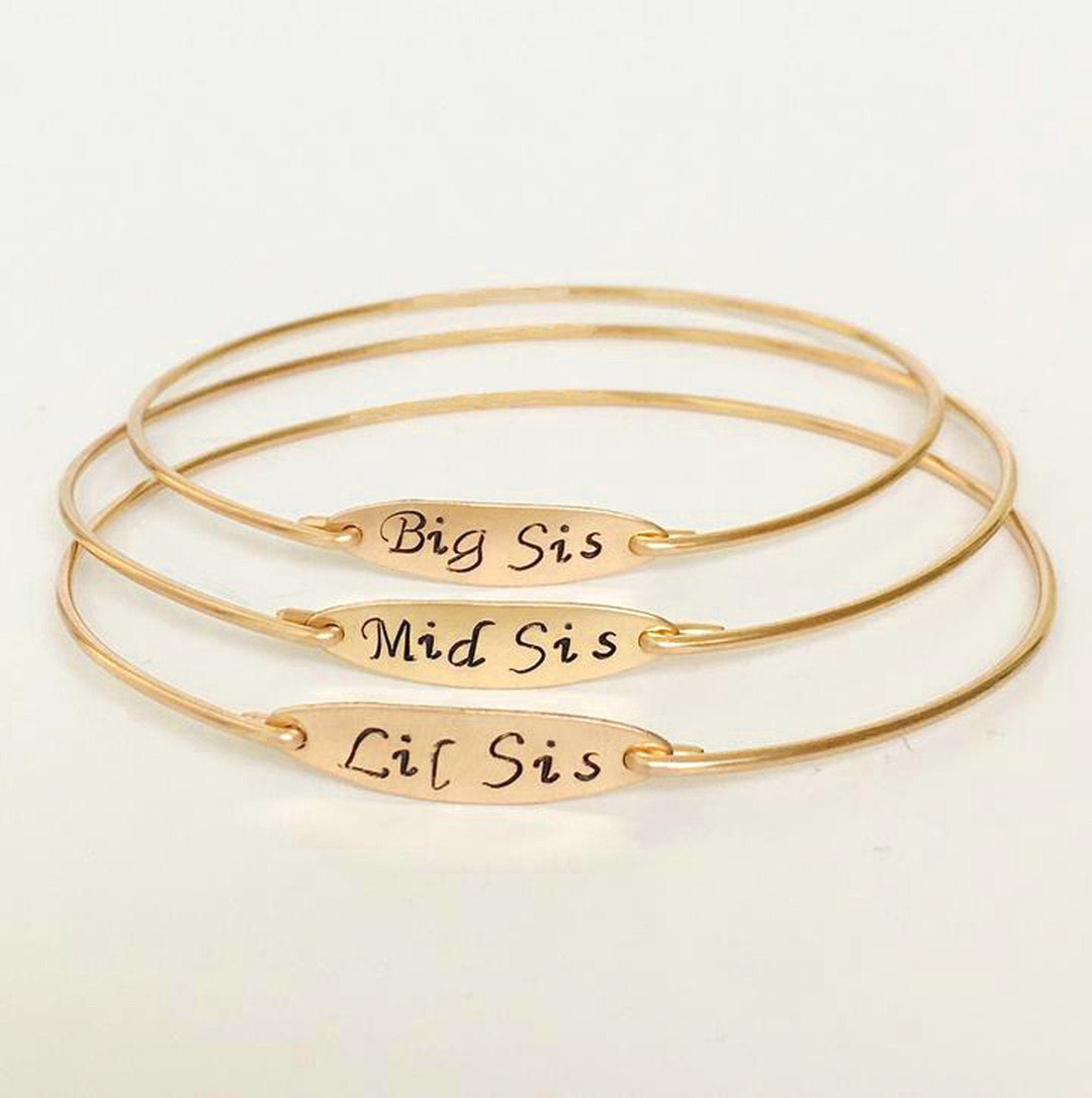 Sister Bracelet Set 3 Sisters Friendship Bracelets 14k Gold Filled Personalized Gifts Sisters Unique Christmas Gifts Idea Stocking Stuffer Etsy Canada