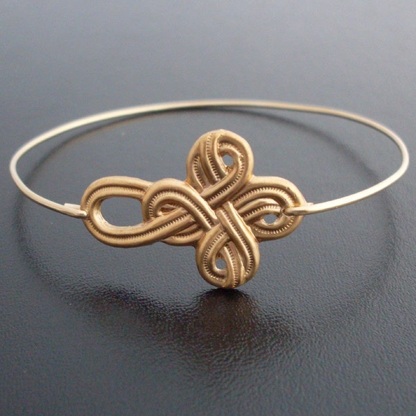 Nautical Knot Bracelet - Gold Tone, Sailor Knot Bracelet, Infinity Knot Bracelet, Sailors Knot Jewelry, Sailor Bracelet