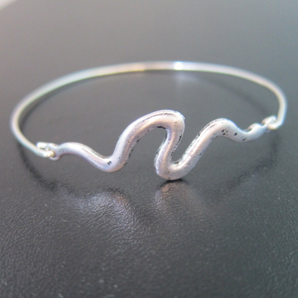 Silver Snake Bangle Bracelet, Silver Snake Bracelet, Snake Jewelry