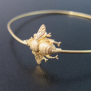 Bumble Bee Bracelet, Bumble Bee Jewelry, Bumble Bee Bangle Bracelet, Gold Bracelet Bangle, Spring Fashion, Bumblebee Jewlery, Spring Jewelry image 3