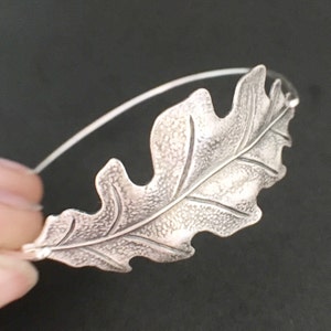 Oak Leaf Bracelet Oak Leaf Jewelry Christmas Gift for Nature Lover Nature Bracelet Bridesmaid Gift Autumn Jewelry Gift for Her Fall Bracelet image 5