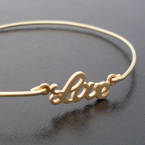 Gold Love Jewelry Gold Jewelry Gold Bracelet Bangle 14k Etsy