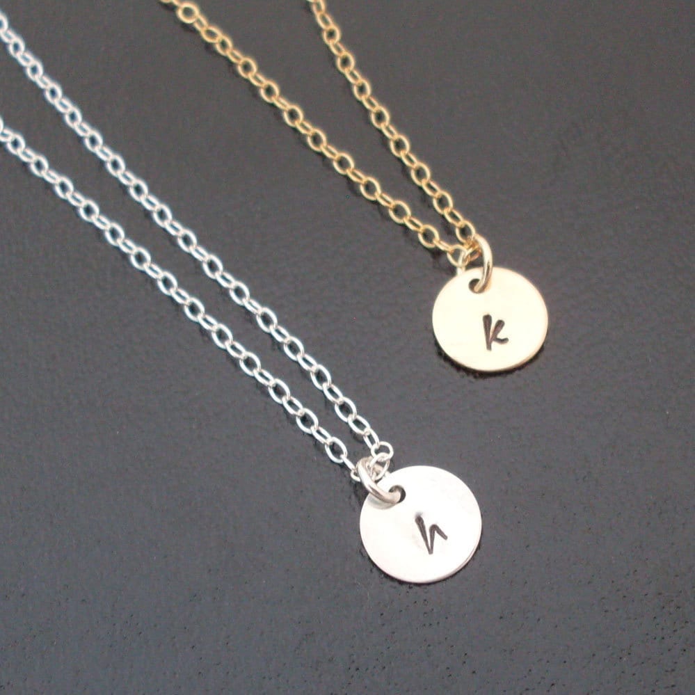 Initial Necklace Personalized Necklace Monogram Necklace Etsy