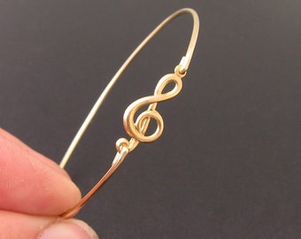 Treble Clef Bracelet Cadeau de Noël Cadeau d'amant de musique Cadeau de musicien Professeur de musique Appréciation Cadeau de musique Sa musique Bracelet Bijoux de musique