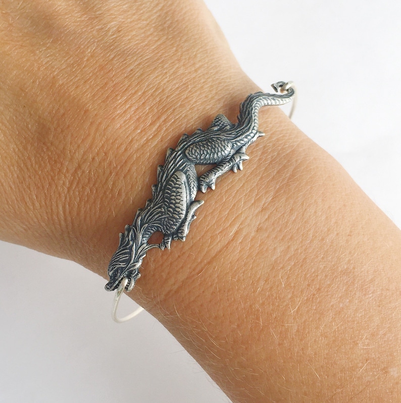 Dragon Bracelet for Women Dragon Jewelry Chinese New Year Bracelet Chinese New Year Gift Chinese Jewelry Theme Mystical Dragon Lover Gift image 3