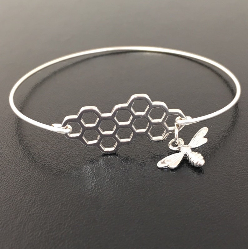 Spring Fashion Bumblebee Jewlery Bee Honeycomb Jewelry Bee Bangle Bracelet Honeycomb Bee Bracelet Honeycomb Bracelet Bangle