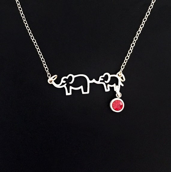 Baby Elephant Necklace Wife Mothers Day 