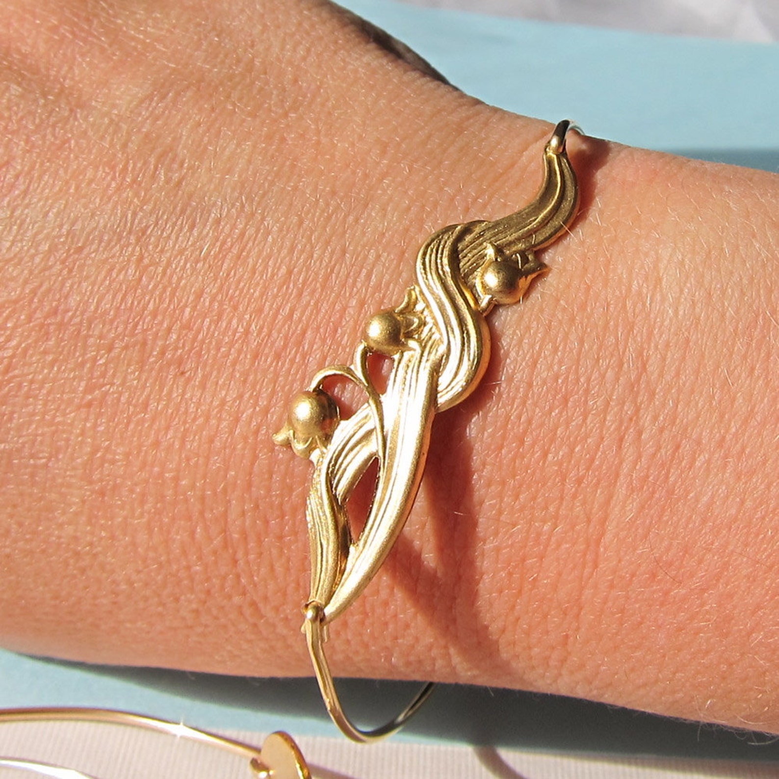 Lily Bracelet Lily of the Valley Jewelry Lily Jewelry Flower Etsy