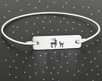 Mama with Baby Reindeer Fun Affordable Christmas Gift Idea Wife Mom Sister Friend Parent Her Unique Stocking Stuffer Adult Women Jewelry