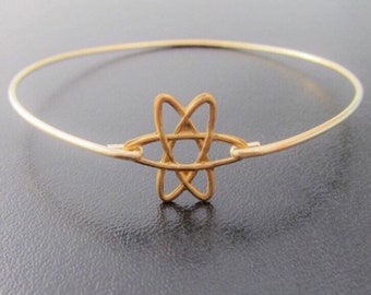 Atom Bracelet Bangle Atom Jewelry Atomic Science Bracelet Scientist Gift Physics Teacher Physics Bracelet Physics Jewelry Physicist Gift