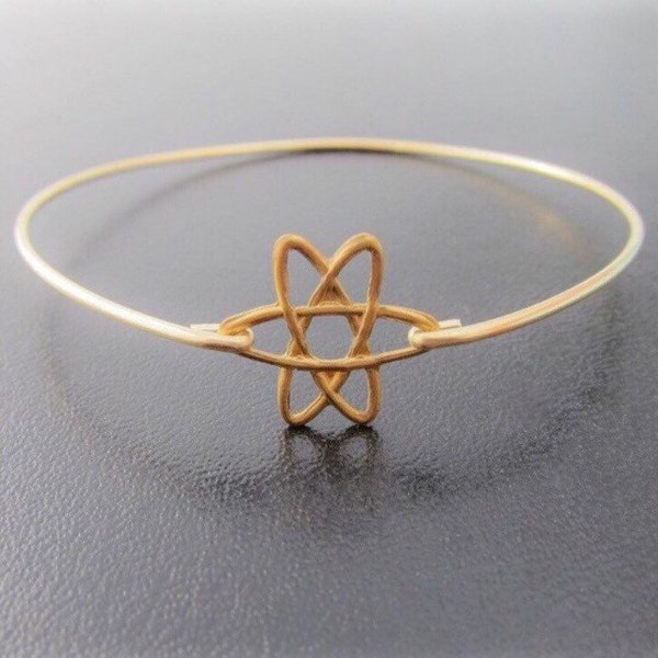 Atom Bracelet Bangle Atom Jewelry Atomic Science Bracelet Scientist Gift Physics Teacher Physics Bracelet Physics Jewelry Physicist Gift