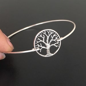 Tree of Life Bracelet Bangle, Tree of Life Jewelry, Tree Bangle Bracelet, Wish Tree Bracelet, Wish Tree Jewelry, Winter Tree Jewelry