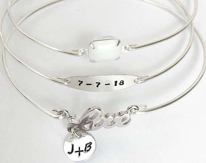 Wedding Bracelet for Bride Mom Woman Sister White Wedding Jewelry Anniversary Bracelet Bridal Shower Gift for Sister Daughter Best Friend