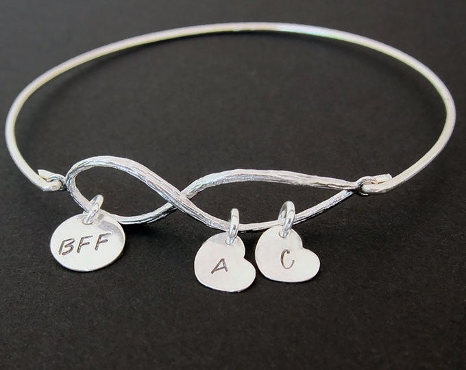 Personalized BFF Bracelet Custom Charm Bracelet BFF Birthday Gift My Bestie Best Friend Gift Bestfriend Friendship Bracelet BFF Gift Idea