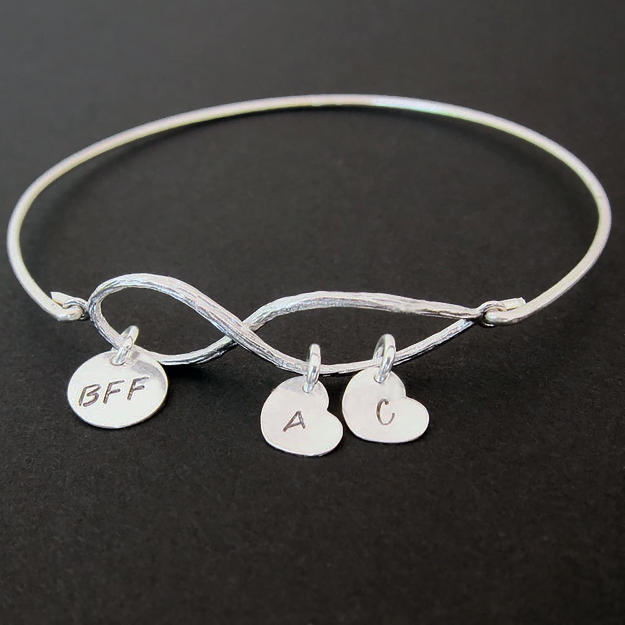 Personalized BFF Bracelet Custom Charm Bracelet BFF Birthday Gift for My  Bestie Best Friend Gift Friendship Bracelet for Her BFF Gift Idea