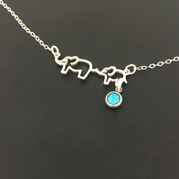 New Mom & Baby Elephant Mothers Day Necklace Mommy Jewelry 1st Time First Mothers Day Gift Wife from Husband Son Daughter Baby Child Toddler