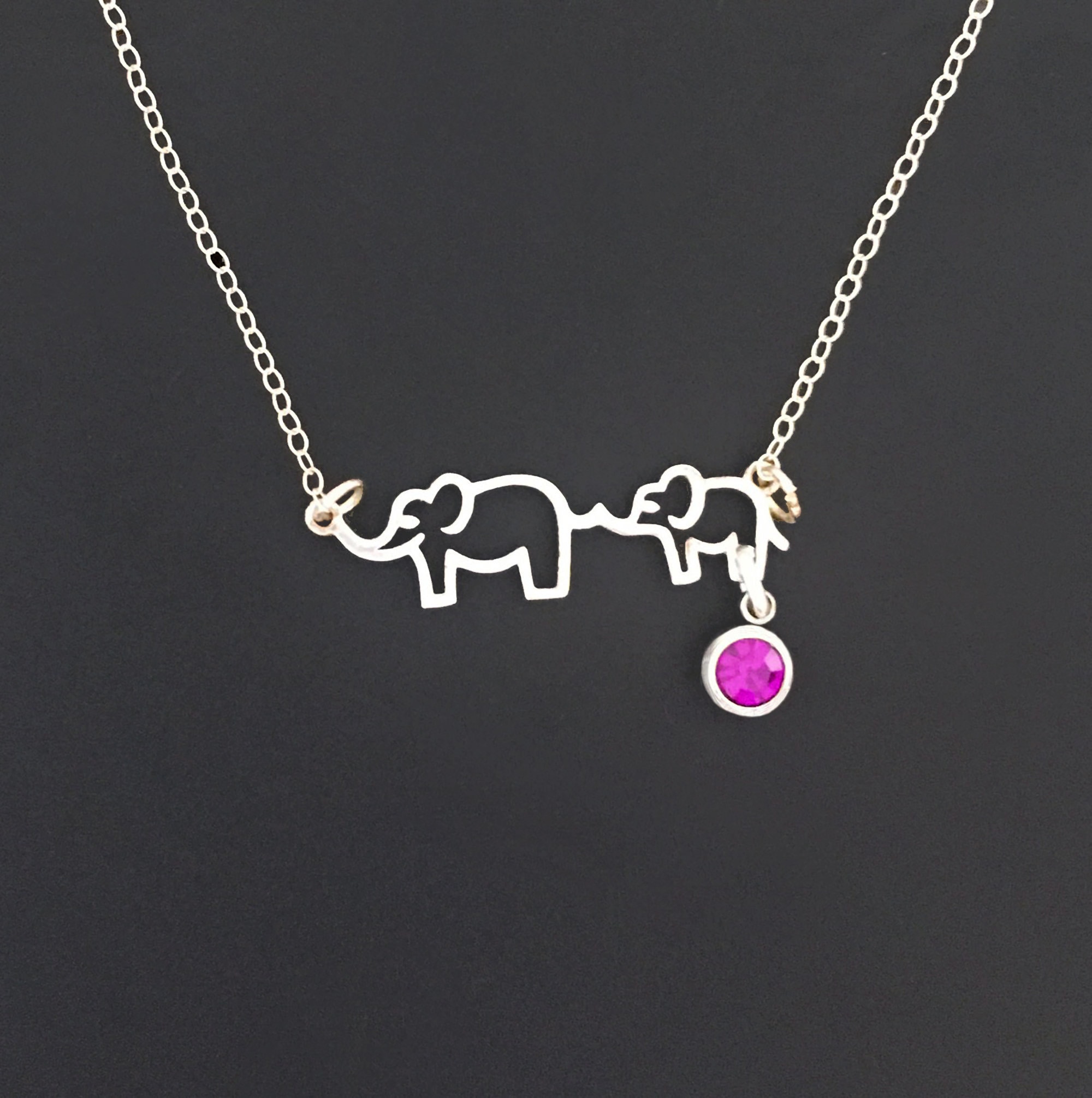 Mommy with Baby Elephant Necklace New Mommy Gift Mothers Day…