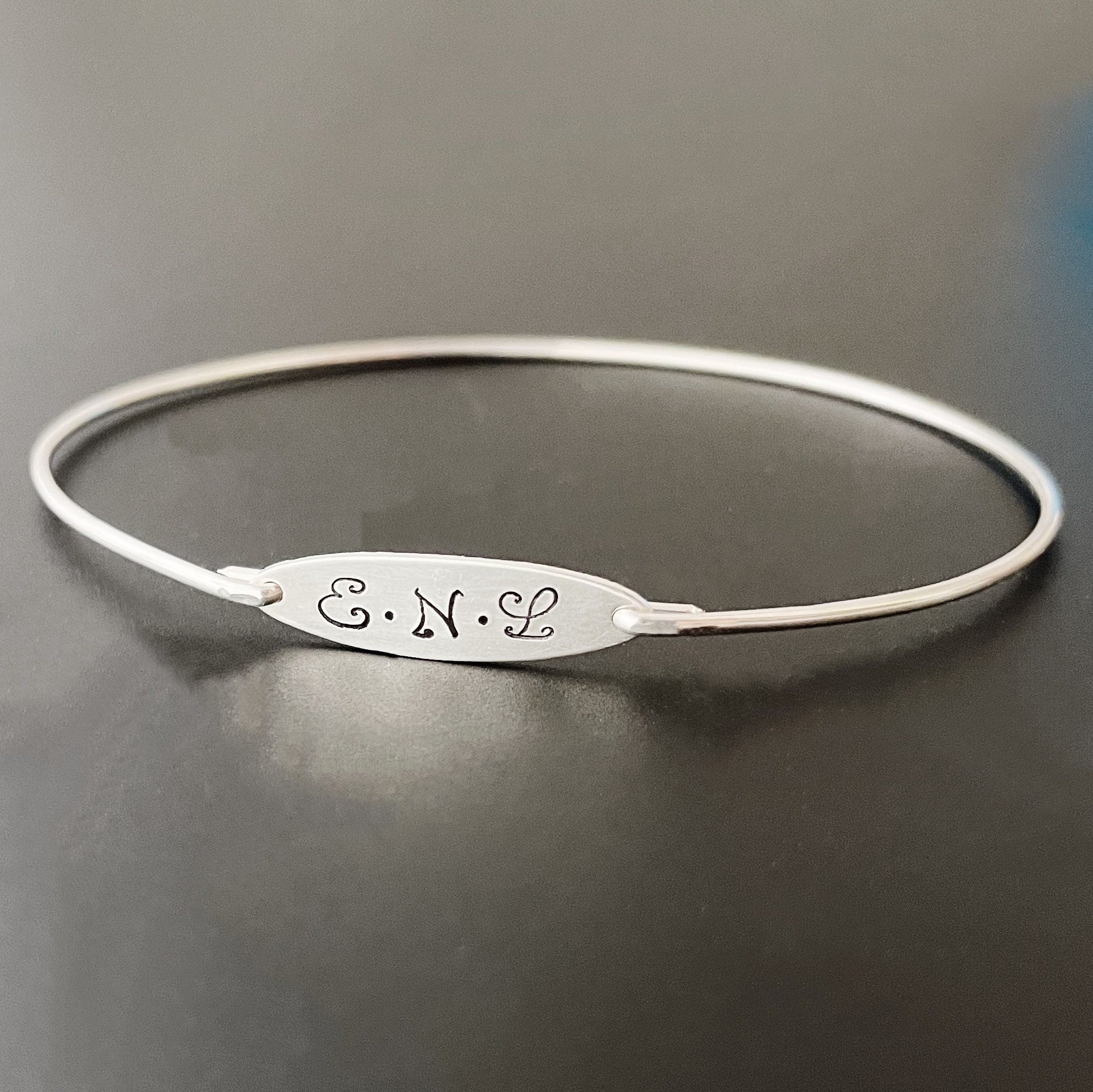 monogram bracelet silver