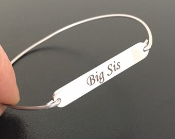 Big Sis Bracelet, Big Sis Gift, Big Sister Gift Idea, Lil Sis Bracelet, Mid Sis Bracelet, Big Sis Middle Sis Little Sis Bracelets, Stainless