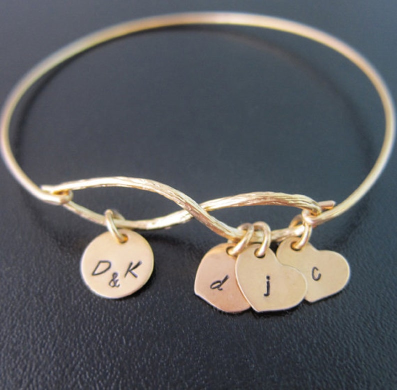 Mothers Day Bracelet Personalized Infinity Initial Bracelet Unique Mom Gift from Daughter Son Family Jewelry Mother Grandma Sentimental Gift image 4