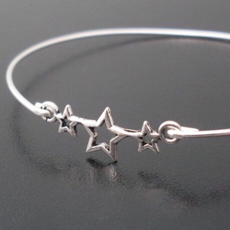 Star Bracelet Star Bangle Star Jewelry 4th of July Etsy