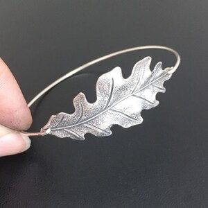 Oak Leaf Bracelet Oak Leaf Jewelry Christmas Gift for Nature Lover Nature Bracelet Bridesmaid Gift Autumn Jewelry Gift for Her Fall Bracelet image 6