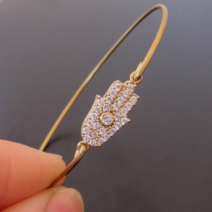 Hamsa Bracelet, Good Luck Bracelet, Hamsa Hand Jewelry Hamsa Bracelet, Hamsa Jewelry Hamsa Hand Bangle Hand of Fatima Bracelet