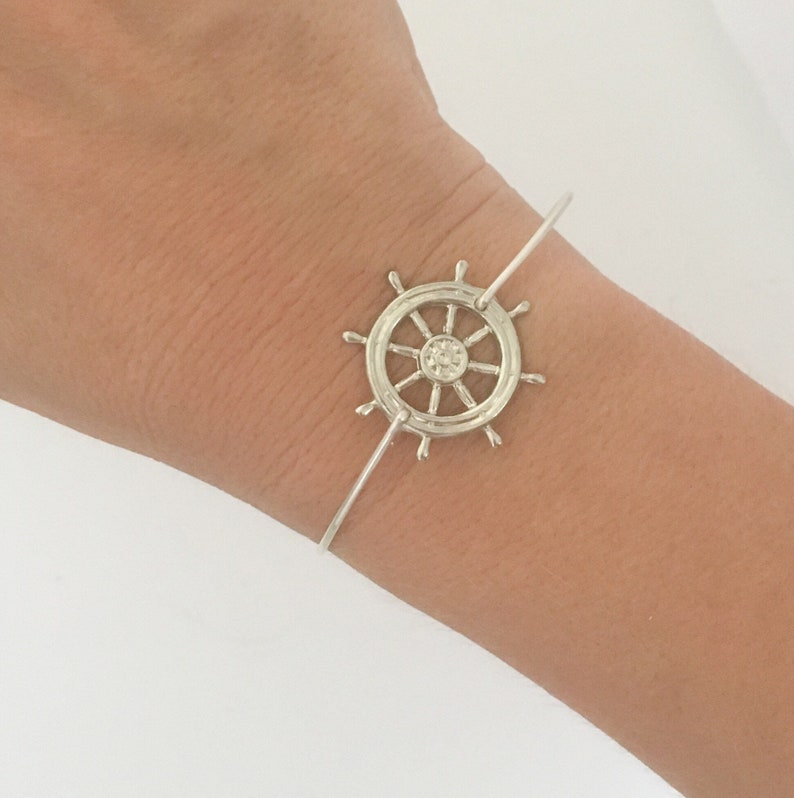 Nautical Ship Wheel Bracelet Boat Wheel Bracelet Ship Steering Etsy