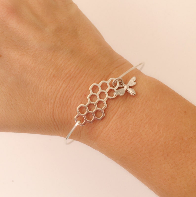 Spring Fashion Bumblebee Jewlery Bee Honeycomb Jewelry Bee Bangle Bracelet Honeycomb Bee Bracelet Honeycomb Bracelet Bangle