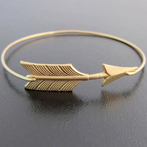 Arrow Bracelet for Women Arrow Bangle Bracelet Arrow Jewelry Brass Stackable Bracelet Stackable Bangle Graduation Gift Idea for Best Friend