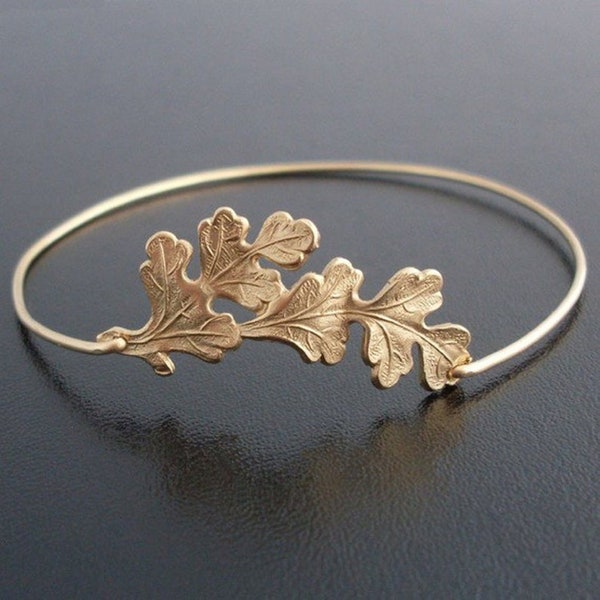 Oak Leaf Bracelet, Fall Fashion for Women, Fall Jewelry, Oak Leaf Jewelry, Oak Jewelry Oak Tree Jewelry Autumn Fashion