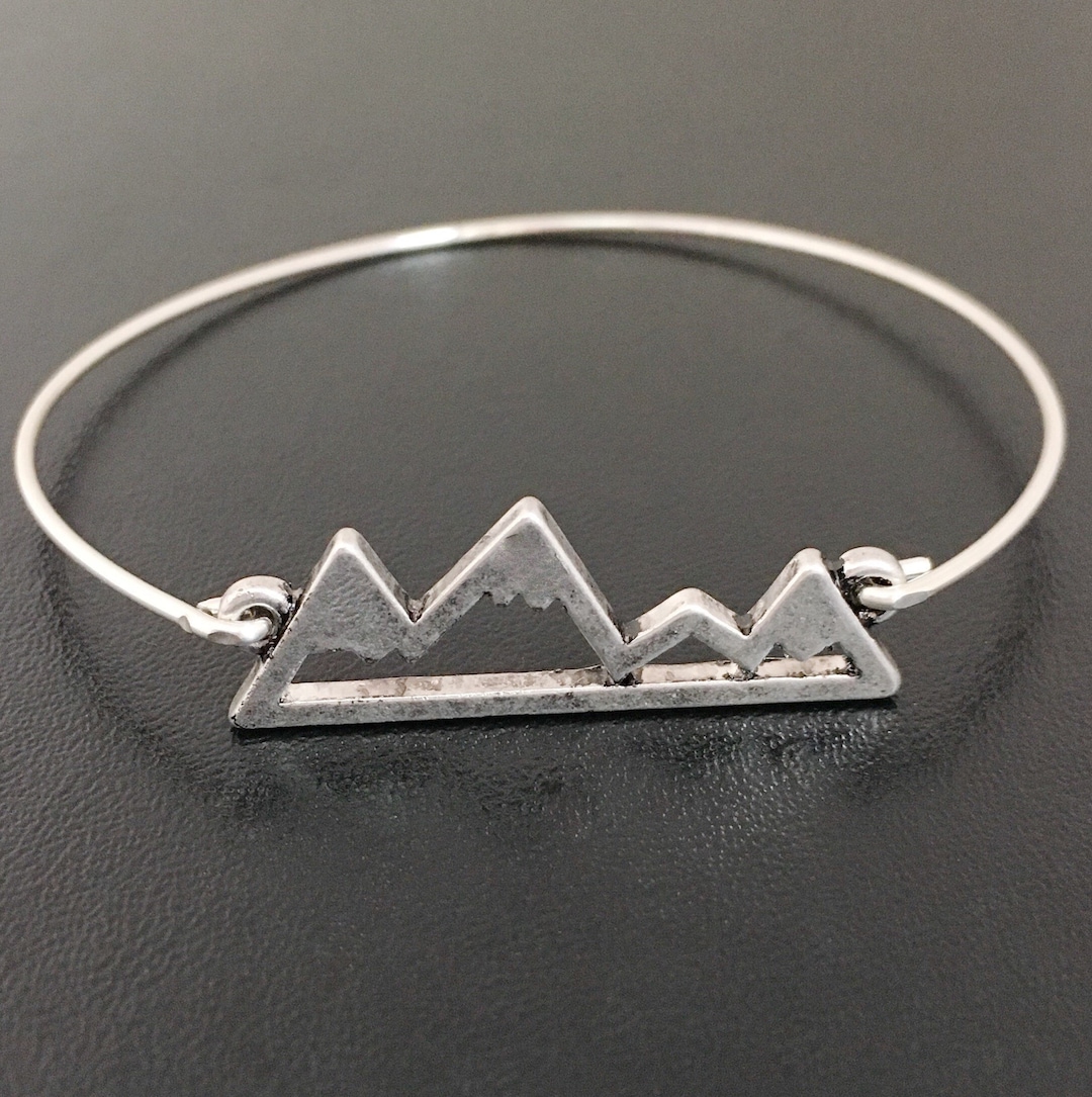 Mountain Jewelry, Mountain Bracelet for Women, Hiking Bracelet, Hiking