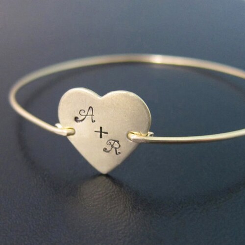 Heart Bracelet Personalized Couples 