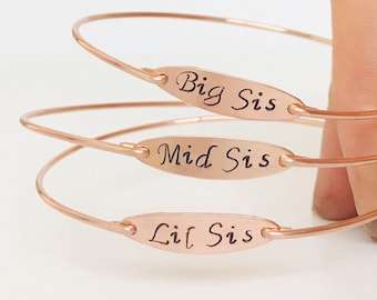 Custom Sisters Bracelets Personalized Jewelry Sisters Custom Sister Gifts for Wedding from Bride Sister Bridesmaid Gift Sister Maid of Honor